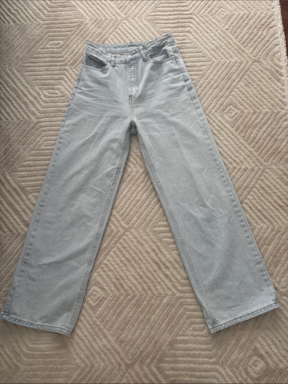 SHEIN Light Wash Wide Leg Jeans